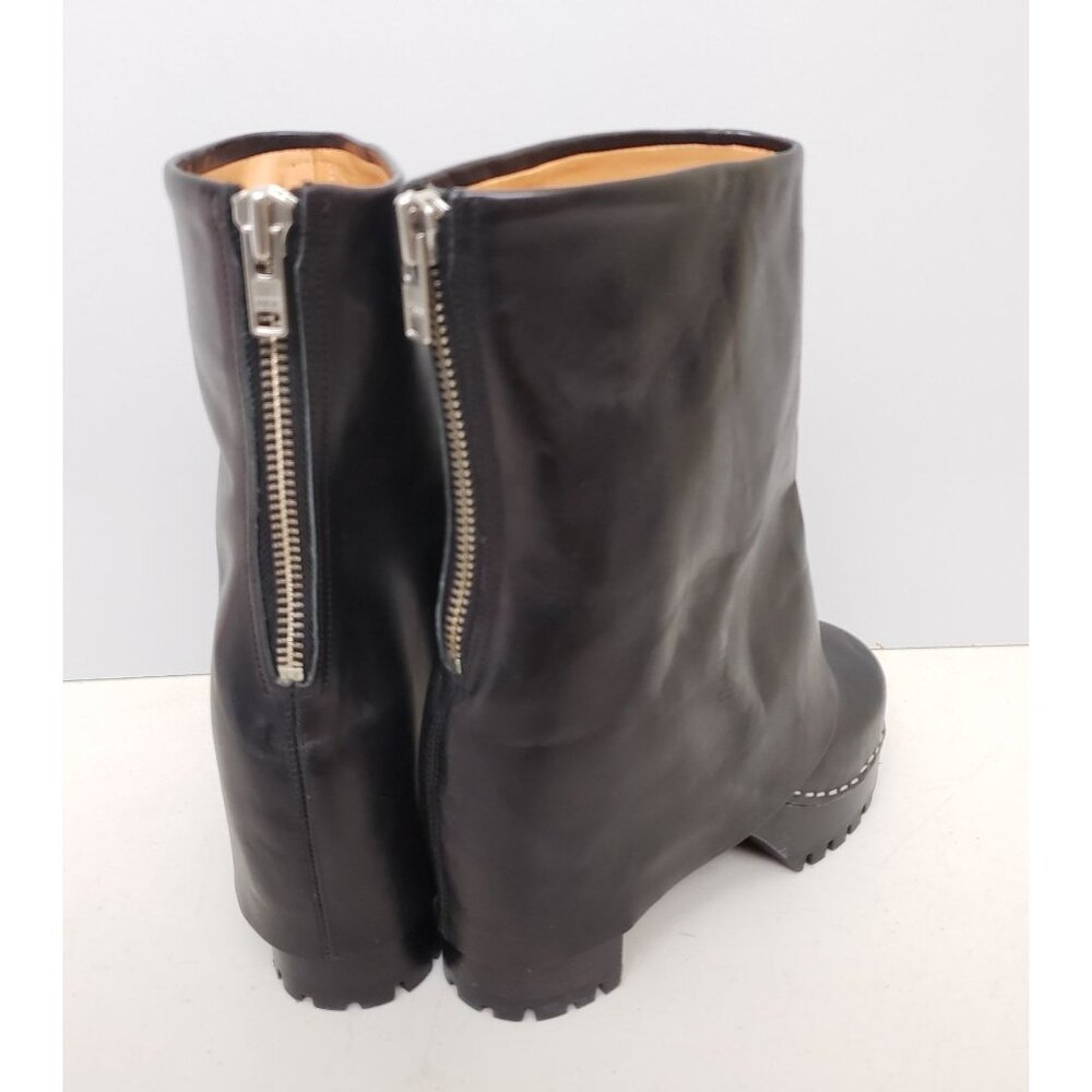 Swedish Hasbeens Bootcut Boots Black Leather Size 40 - Picture 3 of 5